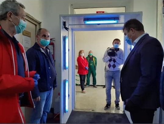 TUNEL DEZINFECTANT la SPITALUL JUDEȚEAN